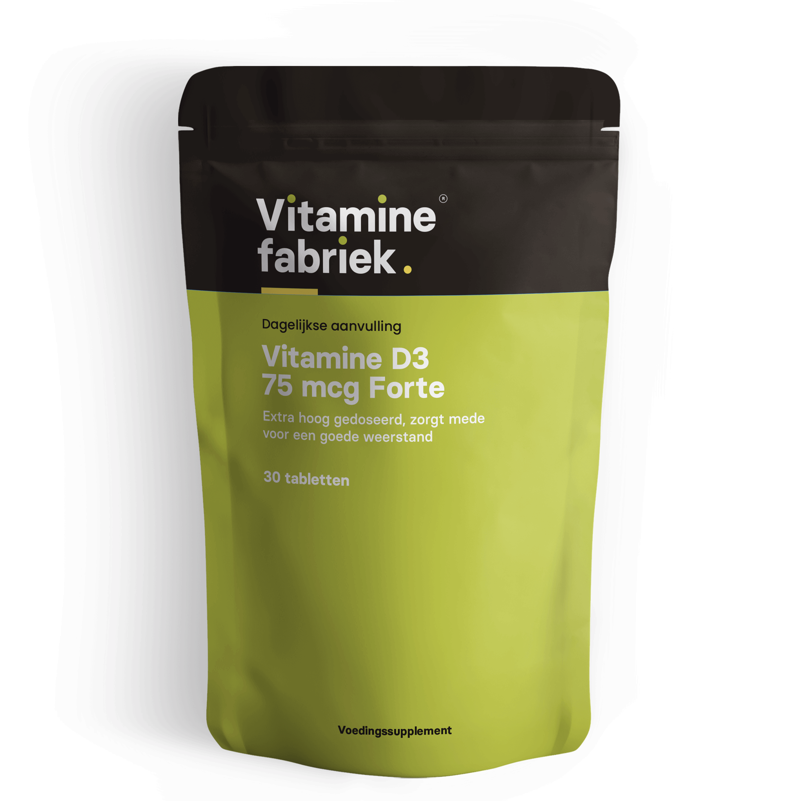 Vitamine D3 75 mcg Forte - 30 tabletten - Vitaminefabriek.nl