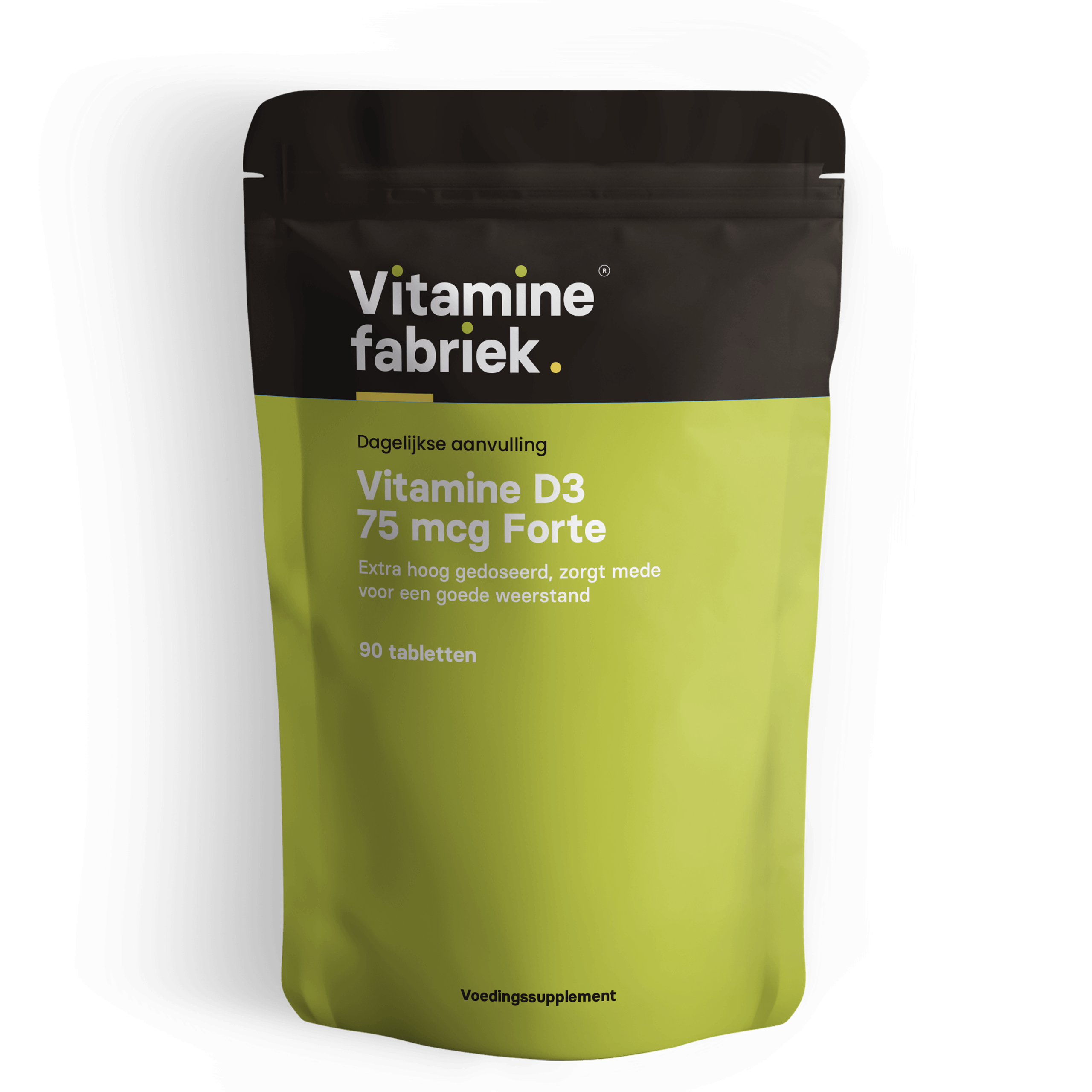 Vitamine D3 75 mcg Forte - 90 tabletten - Vitaminefabriek.nl